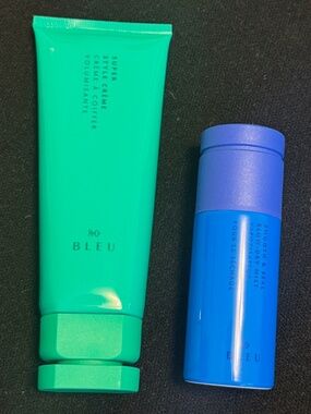 New R+ Co Bleu Full Size Super Style Creme + Travel Smooth & Seal Blow Dry Mist